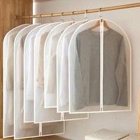 10PCS 60x120cm Transparent Clothes Cover Suit Dustproof Bag