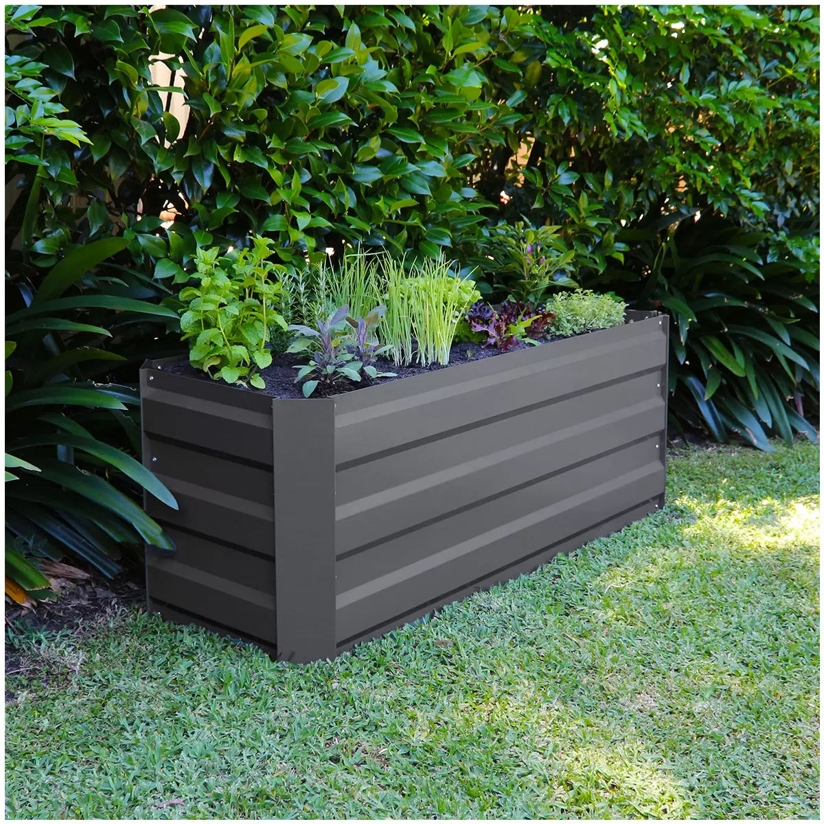 Slimline Garden Bed 120 x 45 x 45cm Charcoal