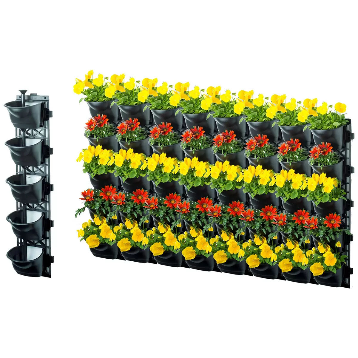 Quint vertical garden with 8 frames and 40 pots