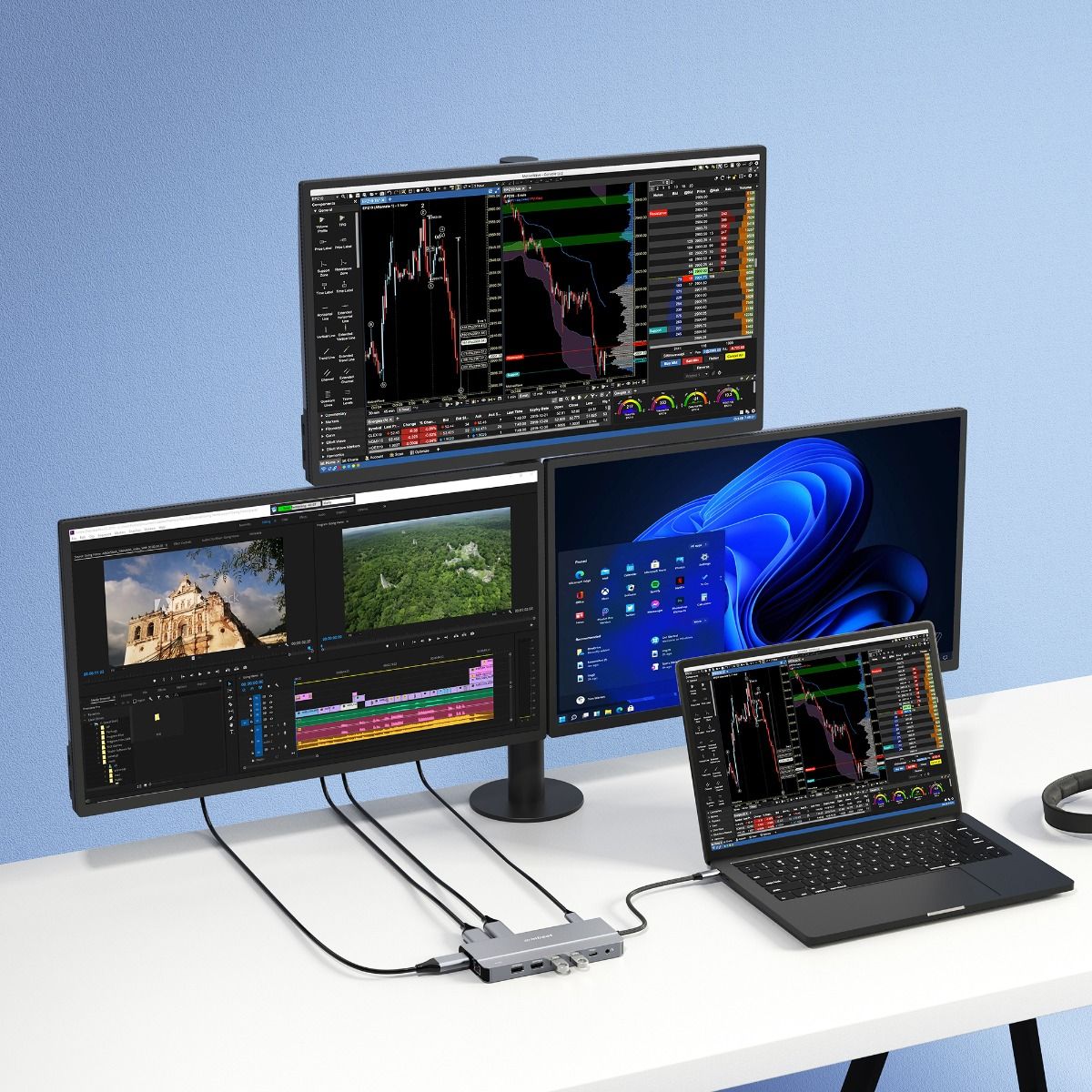 mbeat Elite X14 Triple 4K Display Multi-Port USB-C Hub