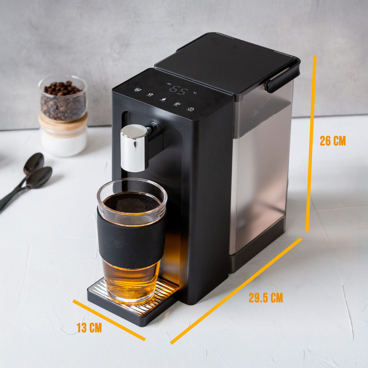 Instant Hot Water Dispenser 3L - One-Touch Operation with Adjustable Temperature & Cup Sizes