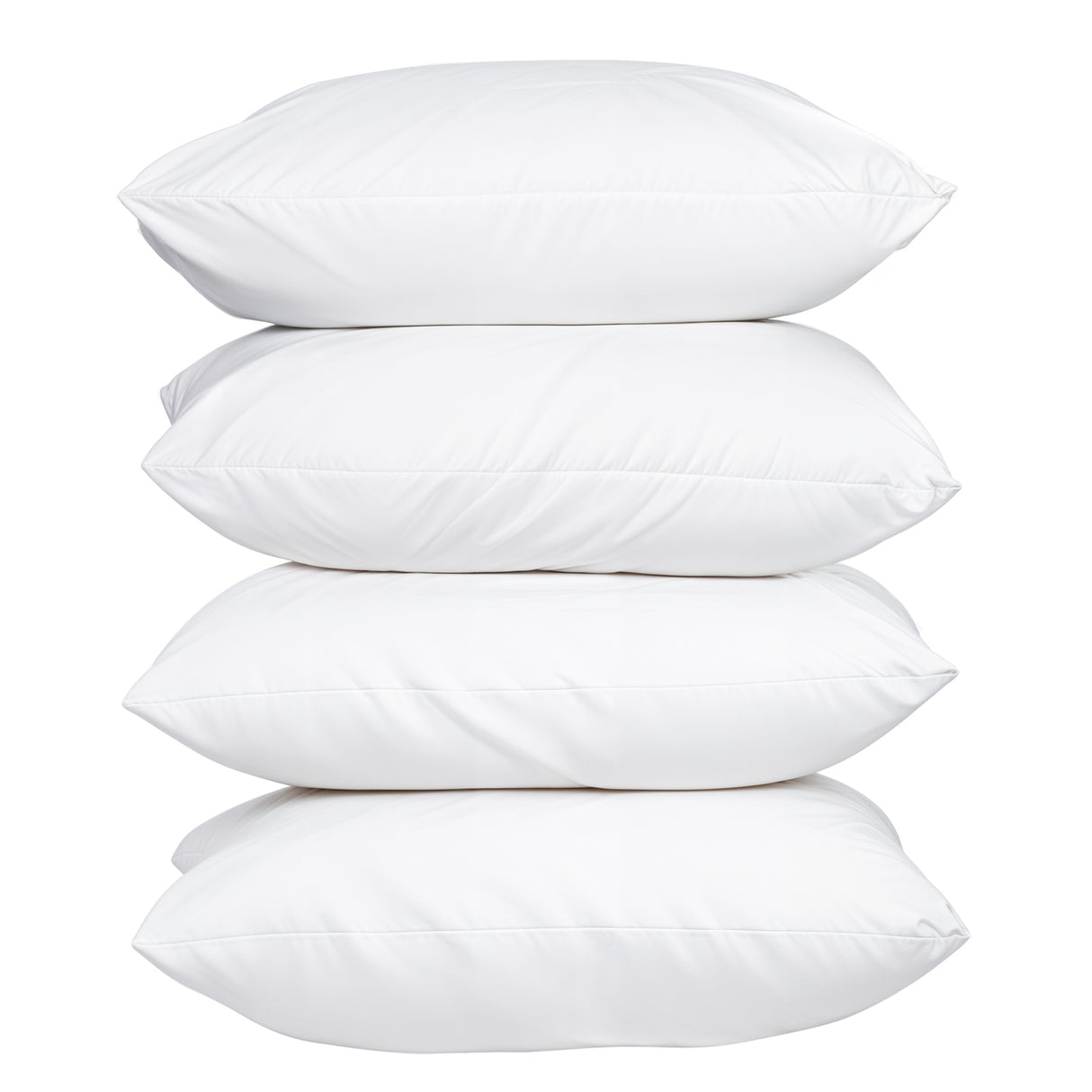 100 Percent Cotton Pillow Cover with 800g Poly Fill, Hypoallergenic, Antibacterial, and Cooling Technology 4 PK