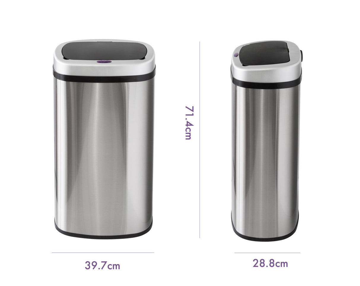60L Stainless Steel Motion Sensor Rubbish Bin