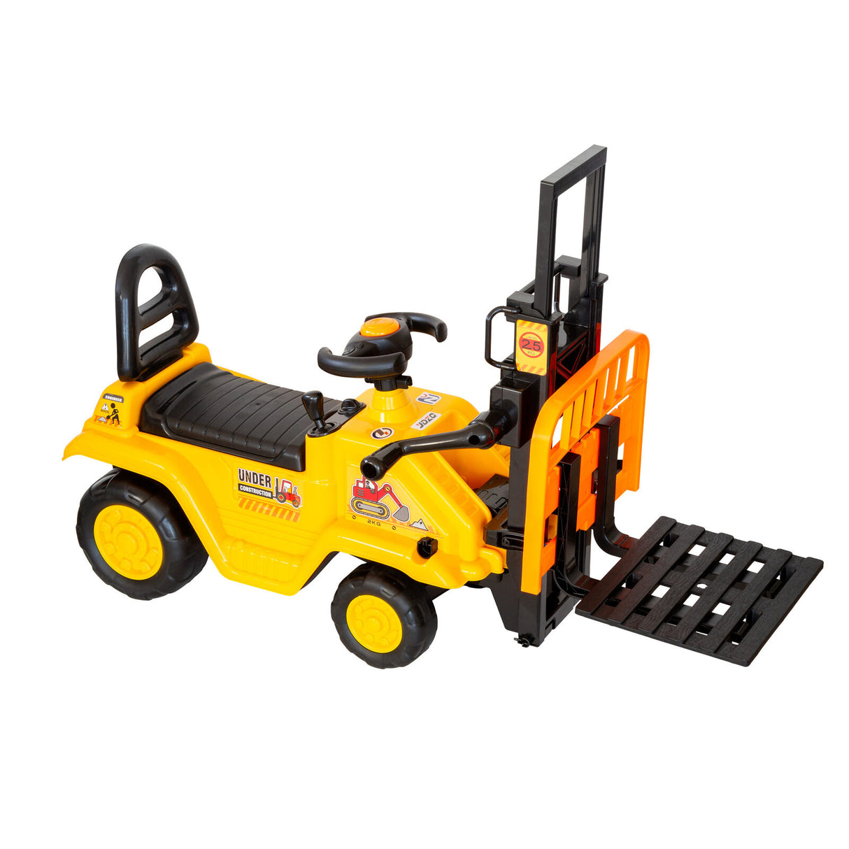 Kids Manual Forklift Ride-On with Working Mast Lift and Pallet