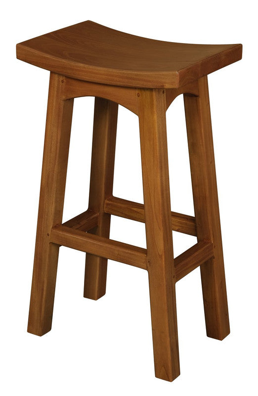 Tokyo Solid Mahogany Timber Barstool (Light Pecan)