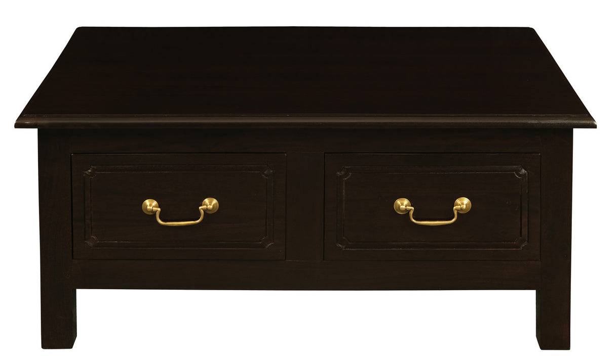 Tasmania 4 Drawer Straight Leg Coffee Table (Chocolate)