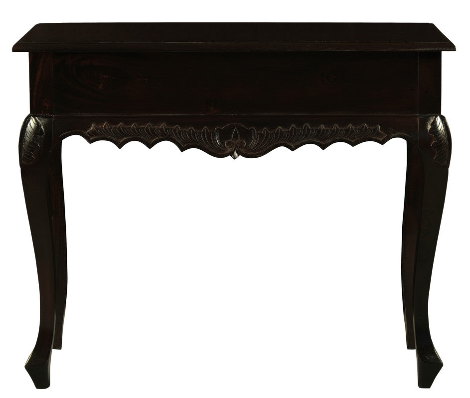 Jepara 1 Drawer Carved Sofa/Hall Table (Chocolate)