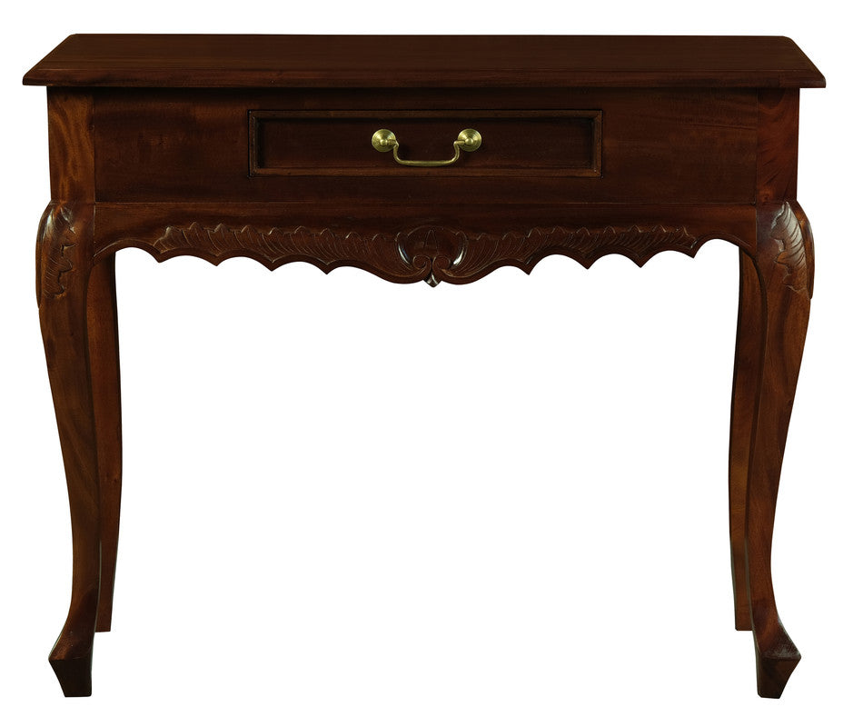 Jepara 1 Drawer Carved Sofa/Hall Table (Mahogany)