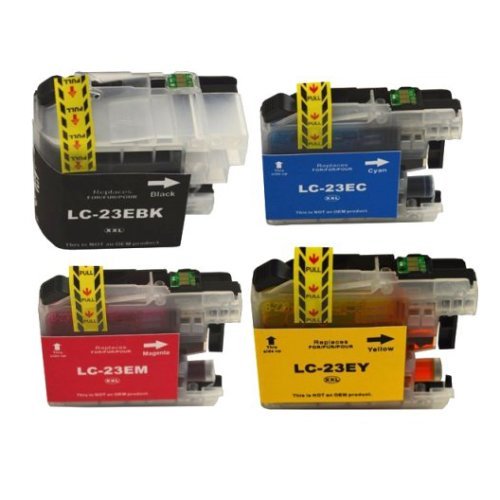 Compatible Premium Ink Cartridges LC23E Set of 4 - Bk/C/M/Y - for use in Brother Printers