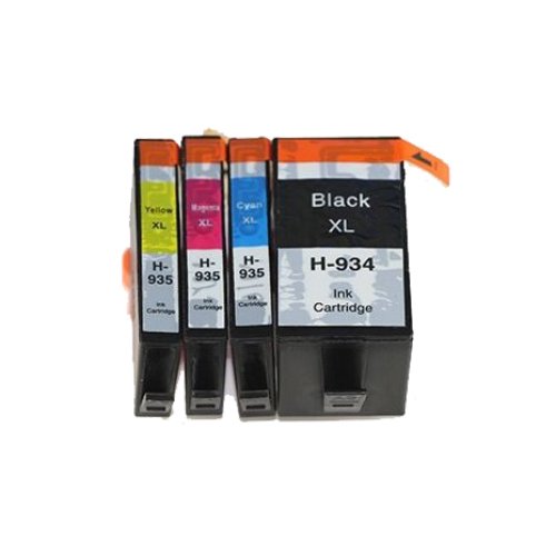 Compatible Premium Ink Cartridges 934XL / 935XL Ink Set of 4 (Bk/C/M/Y) - for use in HP Printers