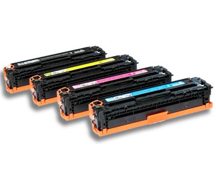 Compatible Premium Toner Cartridges CE320/1/2/3 Toner Set of 4 - Bk/C/M/Y - for use in HP Printers