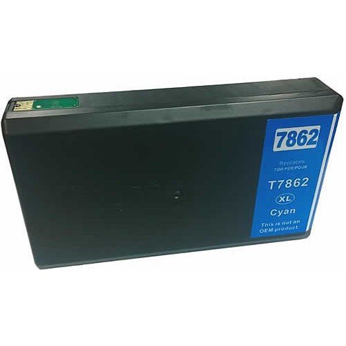 Compatible Premium Ink Cartridges T7862XL High Yield Cyan Inkjet Cartridge - for use in Epson Printers