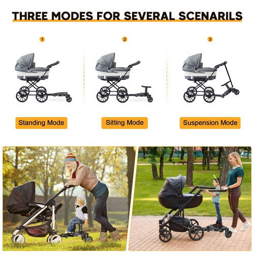 Baby Jogger Glider Board 2 in 1 Kid Stroller Board with Dismountable Seat AU blue wheel