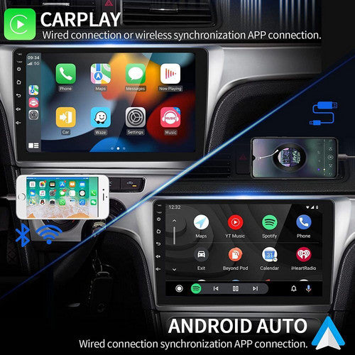 9" Car Radio 2 DIN GPS FM RDS WIFI w/ Rear Camera For Android Auto IOS CarPlay