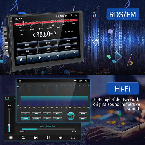 9" Car Radio 2 DIN GPS FM RDS WIFI w/ Rear Camera For Android Auto IOS CarPlay