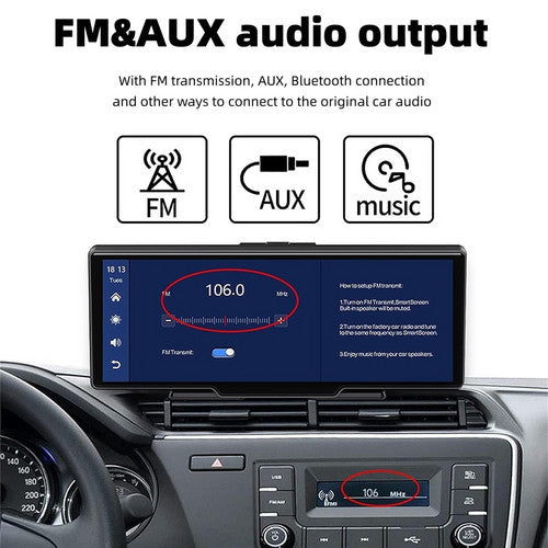 10.26 4K Car Camera Carplay Android Car GPS Navigation Dashboard Video Recorder