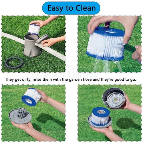 6PCS Replacement Bestway VI Filter Cartridge Inflatable Lay-Z-Spa Filters 58323