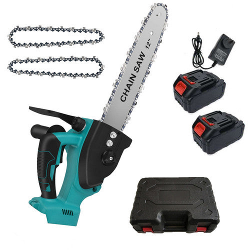 12inch Cordless Electric Chainsaw + 2 Battery 2 Chain Brushless Wood Cutter Saw