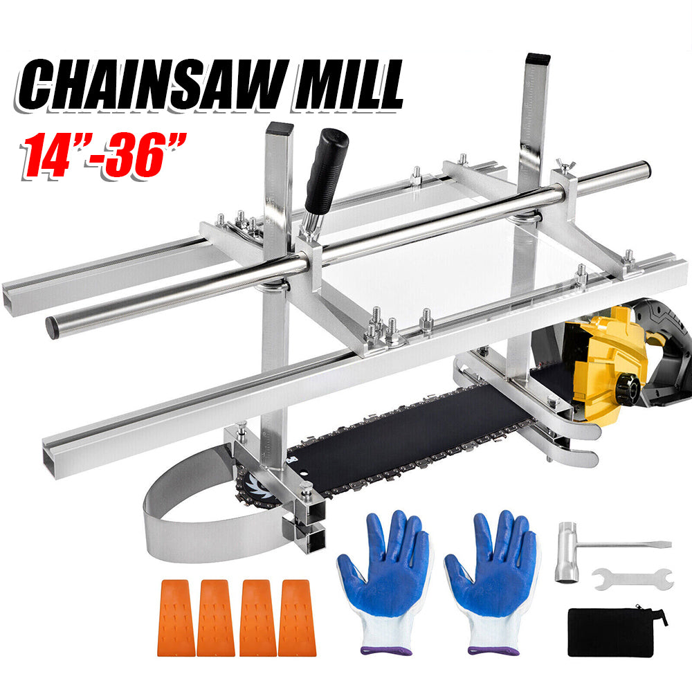 Chainsaw Mill For Saws 14-36 Bar Furniture Making Wood Cutting Aluminum Steel