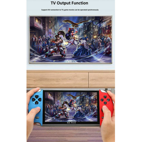 20000+ Retro Games 7 inch Handheld Game Consoles Portable Games Console X12 Plus