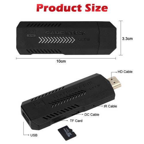 40000 HD HDMI Pre-Loaded Retro Video Game Stick Console Wireless Controller