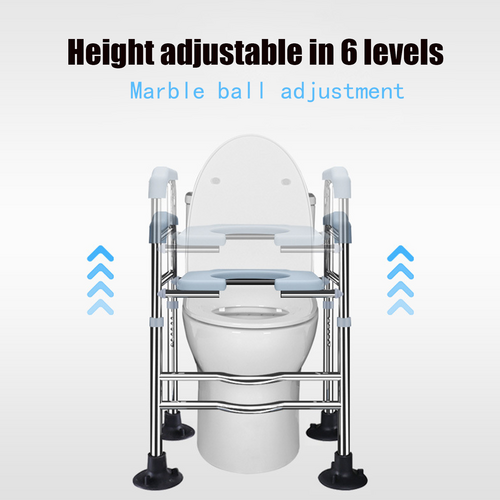 Upgrade Raised Toilet Seat 19.3-25.2 150kg Universal Toilet Riser for Elderly
