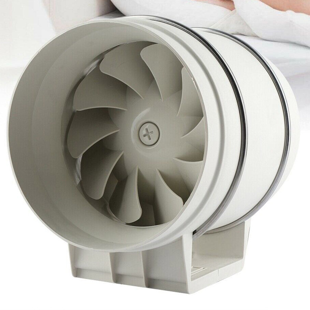 8 Inch Silent Extractor Fan Duct Hydroponic Inline Exhaust Vent Industrial