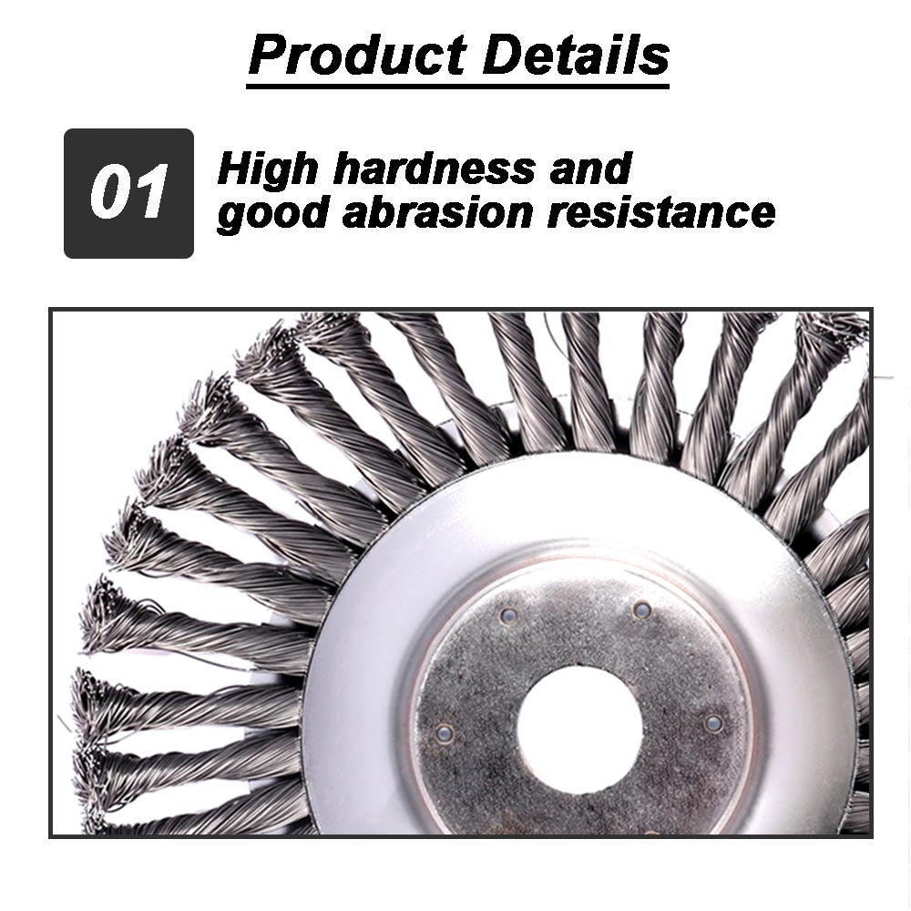 6 Weed Brush Steel Wire LawnMower Grass Cutter Head Garden Trimmer Wheel AU