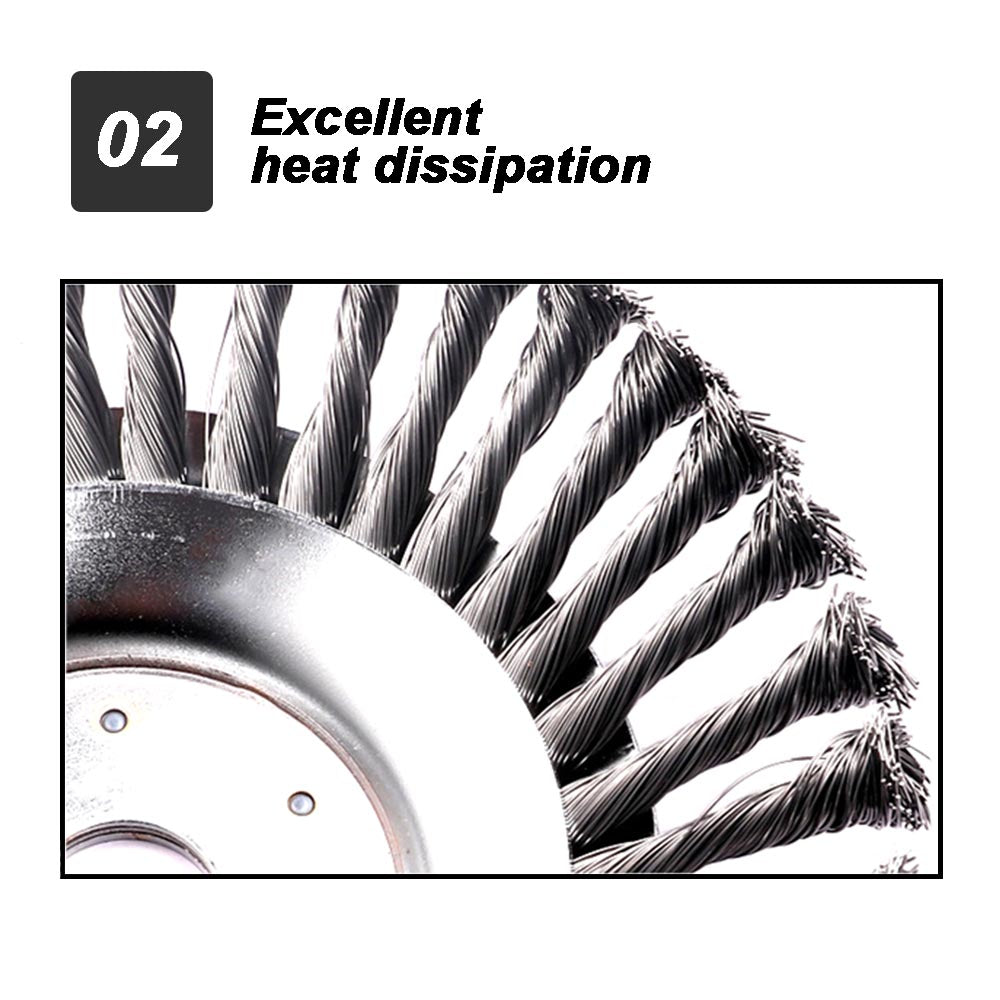 6 Weed Brush Steel Wire LawnMower Grass Cutter Head Garden Trimmer Wheel AU