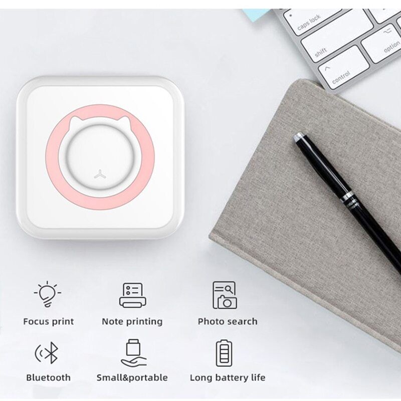 Portable Wireless Mini Thermal Photo Printer for On-the-Go Printing