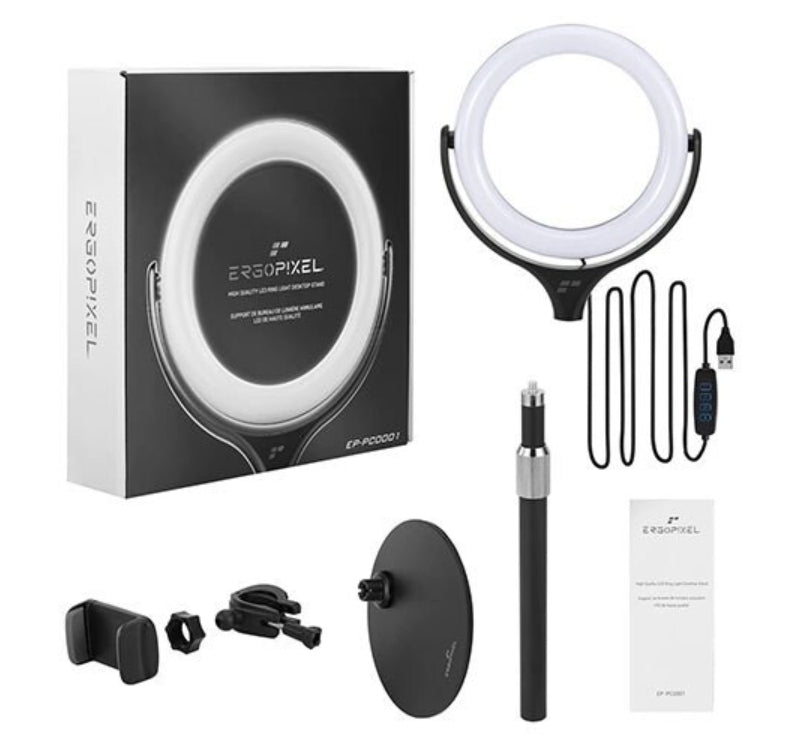 8LED Ring Light Dimmable Lighting Kit Phone+Selfie 40cm Tripod Makeup Live Lamp