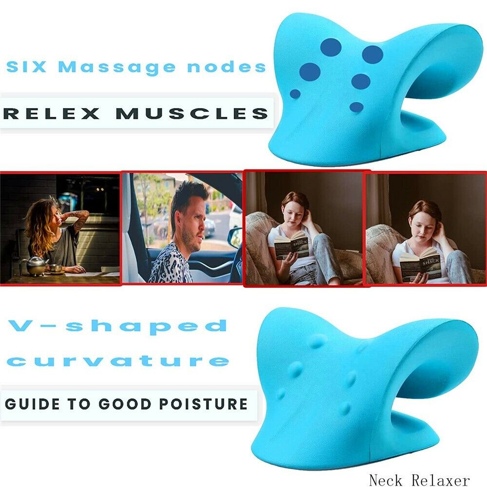 Neck Traction Pillow Original Cloud Shape Neck Stretcher Cervical Pain Relief AU