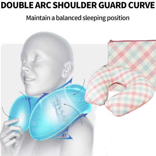 Inflatable U Shaped Travel Neck Pillow Portable Car Flight Head Rest Cushion