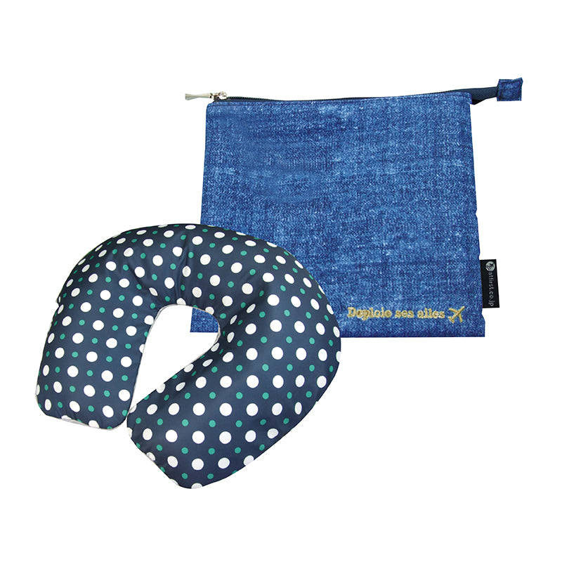 Inflatable U Shaped Travel Neck Pillow Portable Car Flight Head Rest Cushion