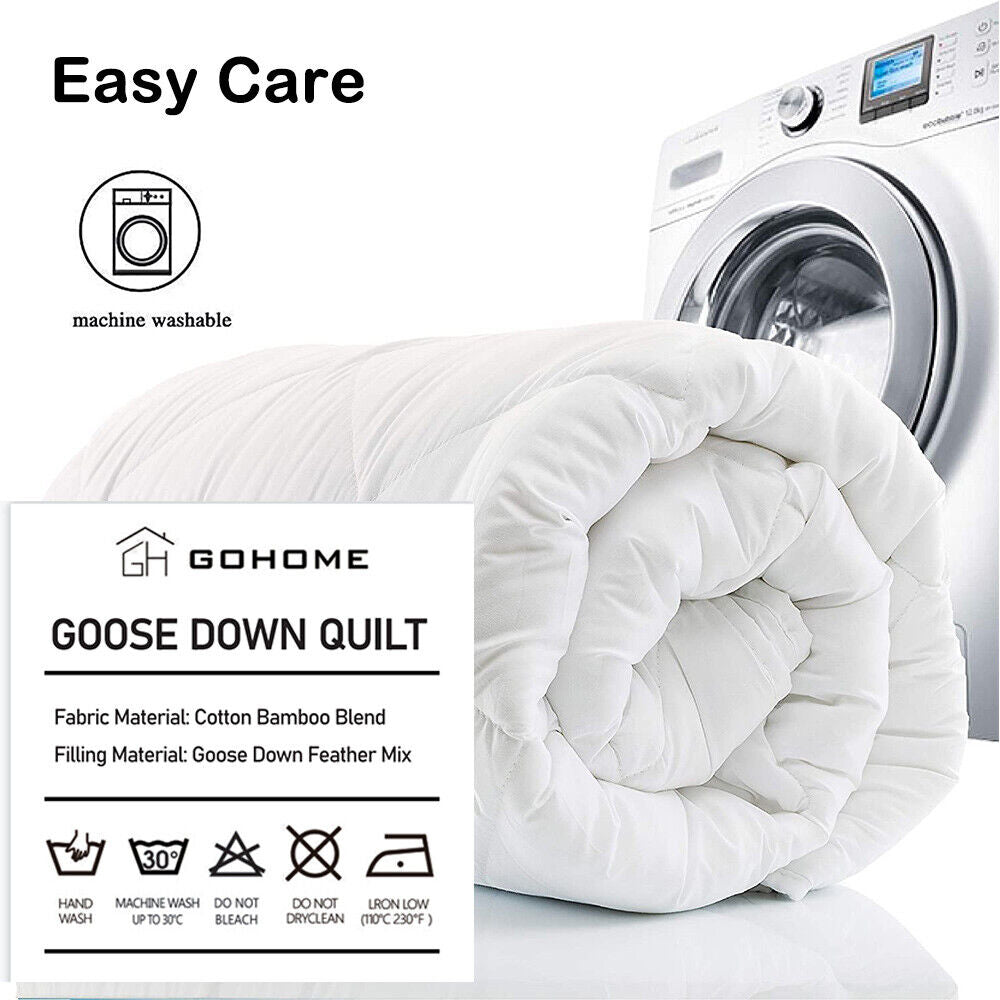 Goose Feather Down Quilt 500 GSM Duvet Doonas Queen:210x210cm