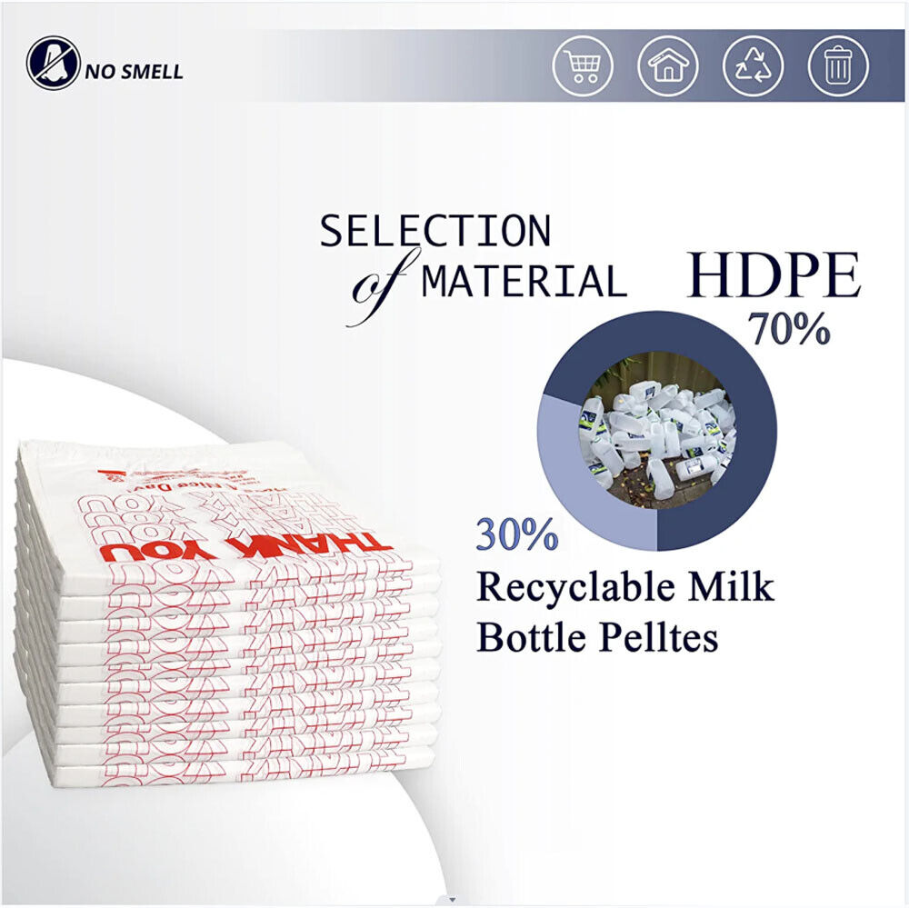 50X Plastic Shopping Bags - Reusable Recyclable Singlet Eco Grocery Carry Bag Small