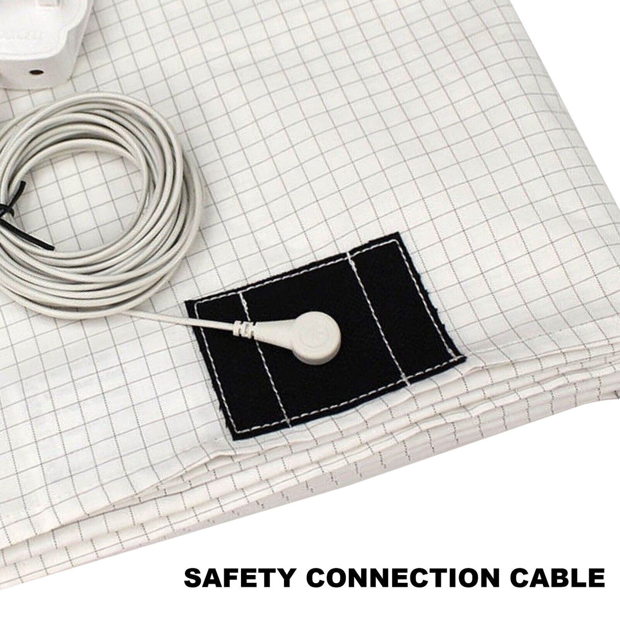 Bed Earthing Sheet Grounding Sheet Mat Large Bed Sheet Flat Sheet W/AU Plug193x203cm