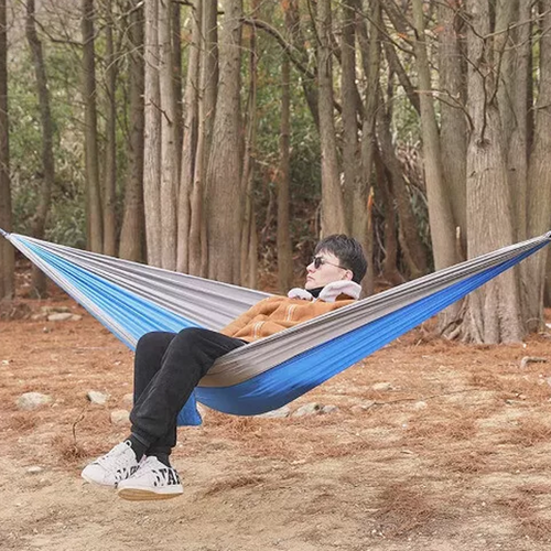 Outdoor Camping Hammock Lightweight 260x140cm Portable Travel Lightblue