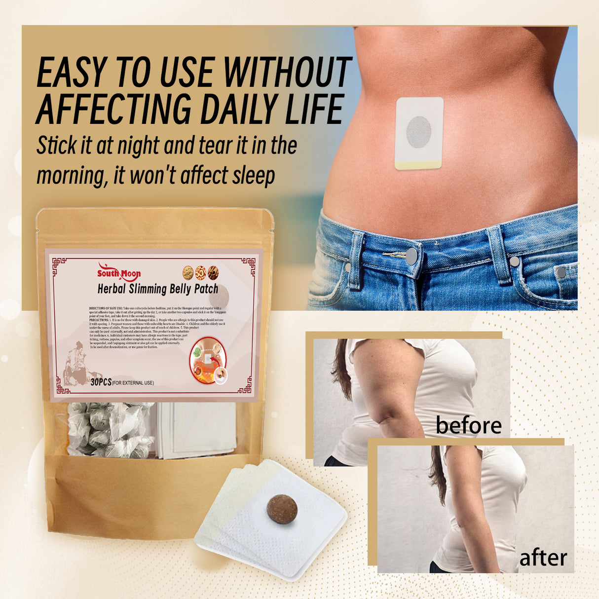 Lazy Belly Button Stick Firming Thigh Muscles Body Skin Belly Belly Slimming Stick