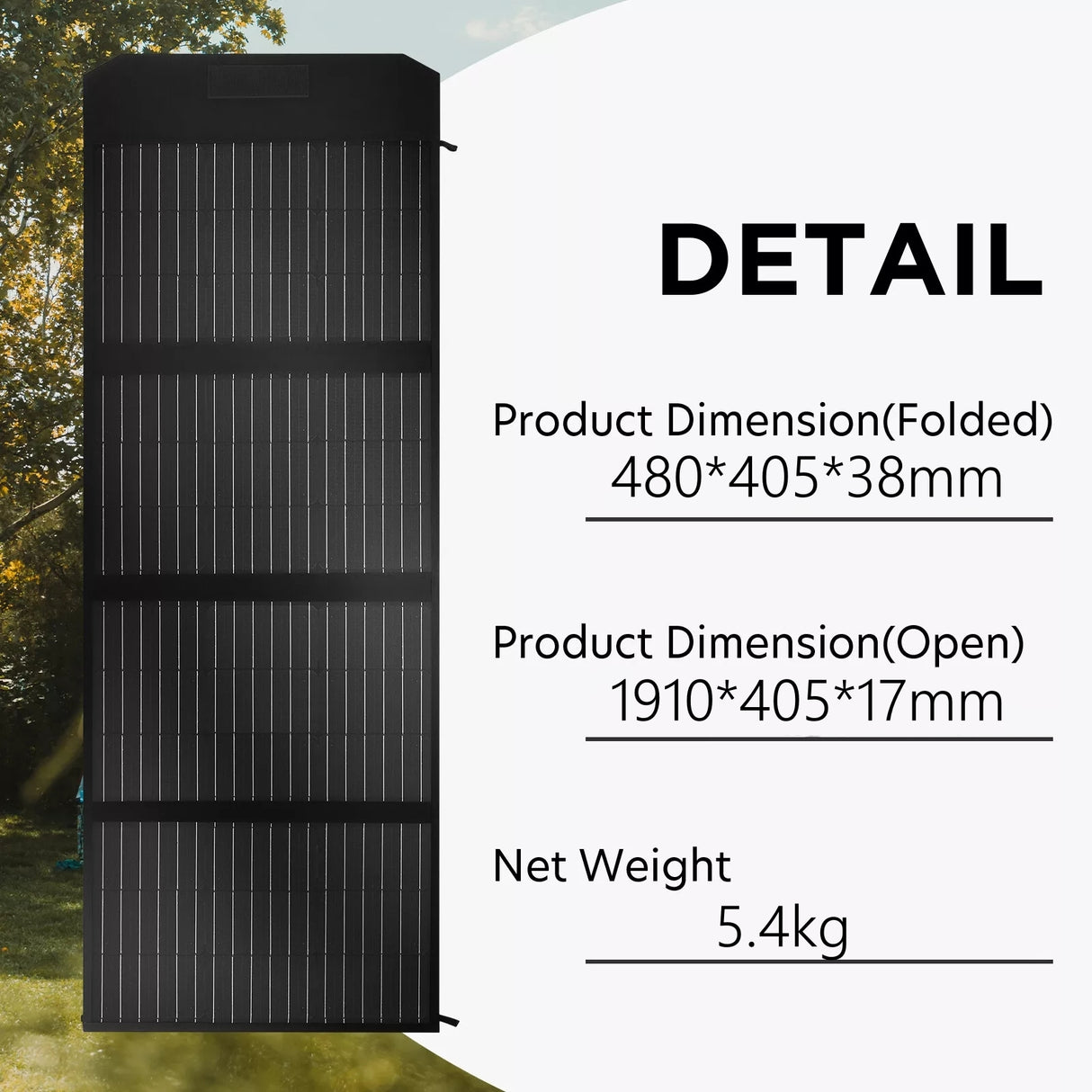 160W 160Watt Folding Solar Panel Blanket Mat Flexible Mono Power Camping RV USB 12V