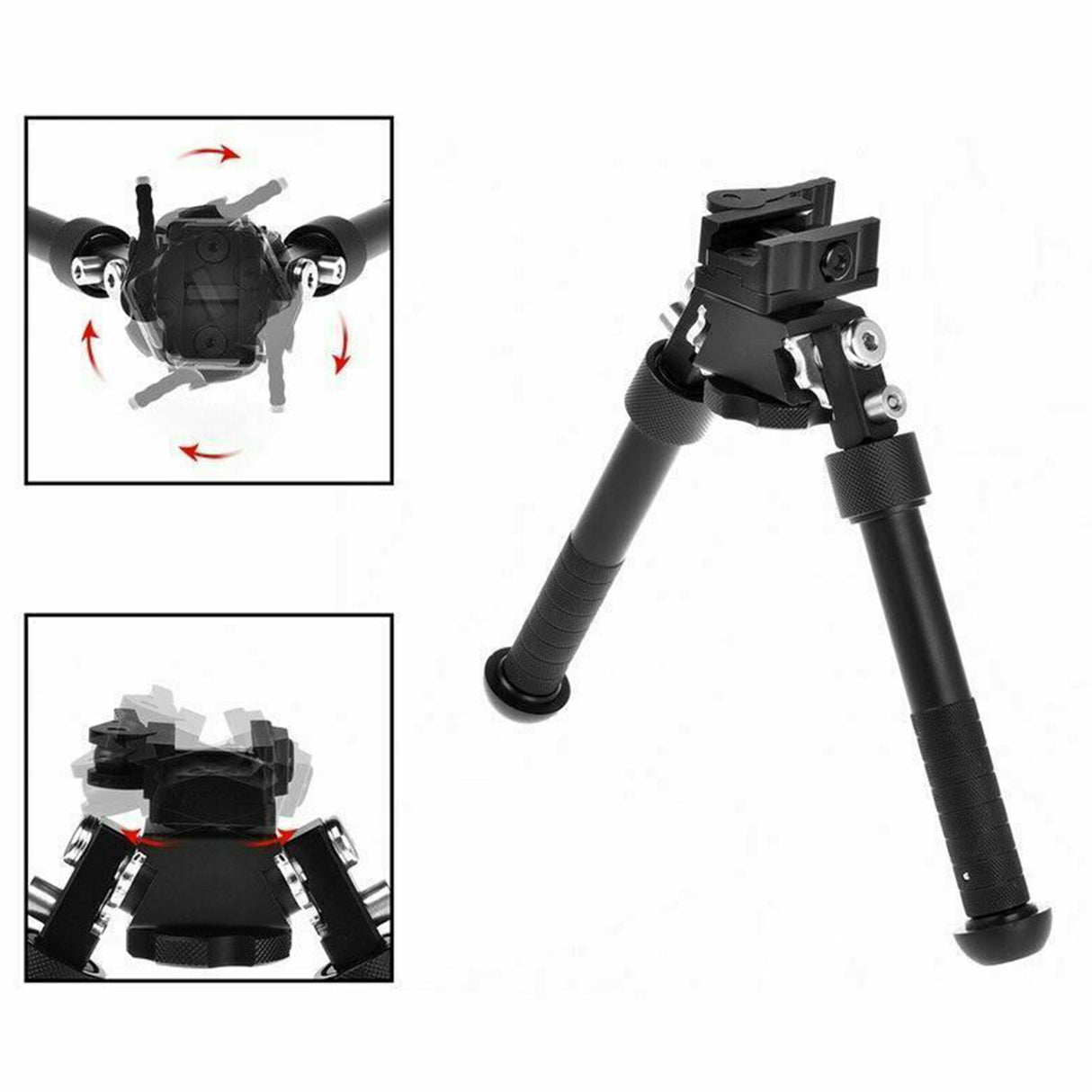 6.5- 9" Foldable QD Picatinny Rail Mount V8 Adjustable Bipod