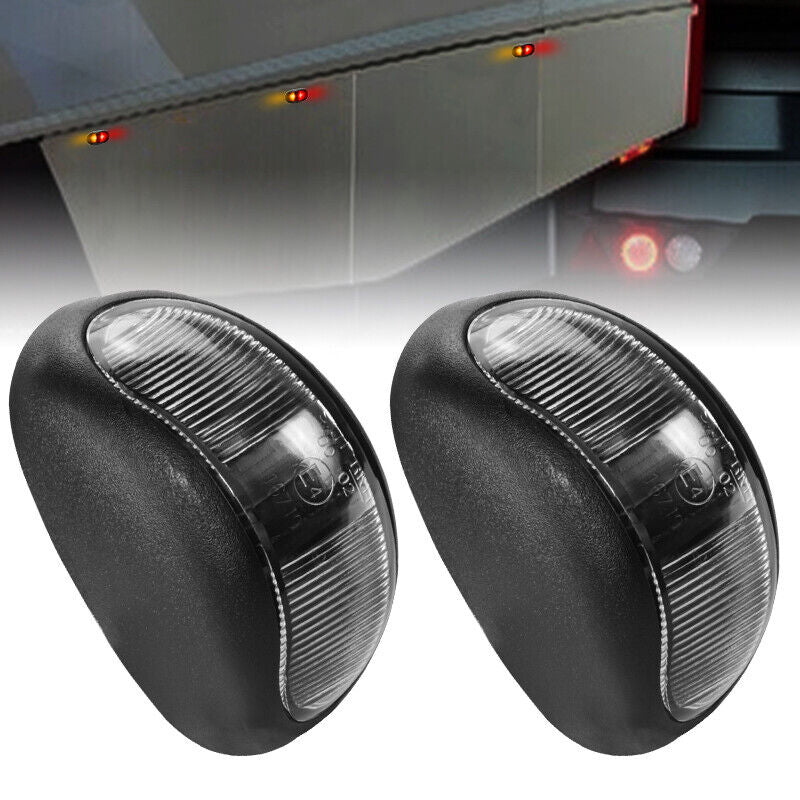 10X LED Clearance Lights Amber Red Side Marker Lamp Truck Trailer Caravan 12-24V