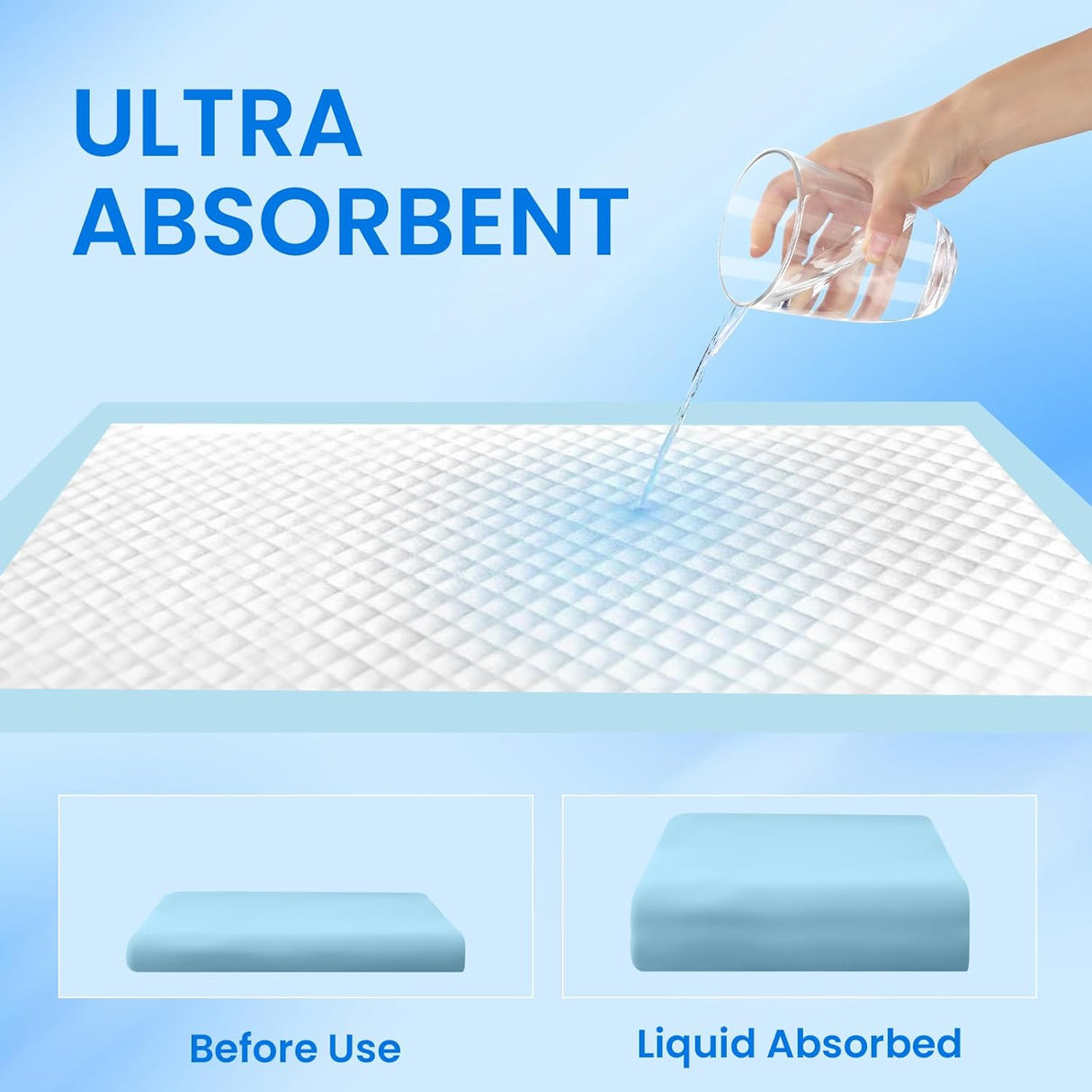 50pcs Pet Training Pads Puppy Toilet Dog Pee Indoor 60x90cm Super Absorbent