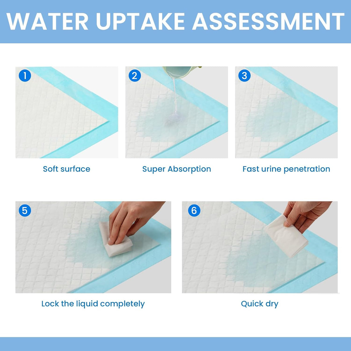 50pcs Pet Training Pads Puppy Toilet Dog Pee Indoor 60x90cm Super Absorbent