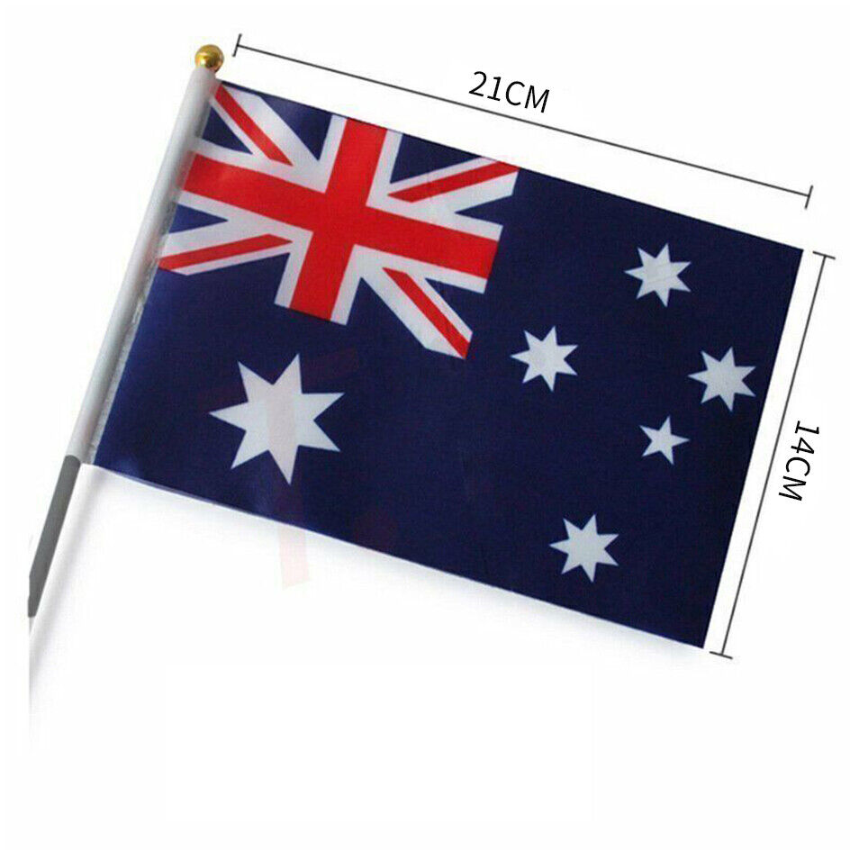 Small Waver Hand Held Aussie Flags Party Supplies Banner AU 8pcs Australia Flag