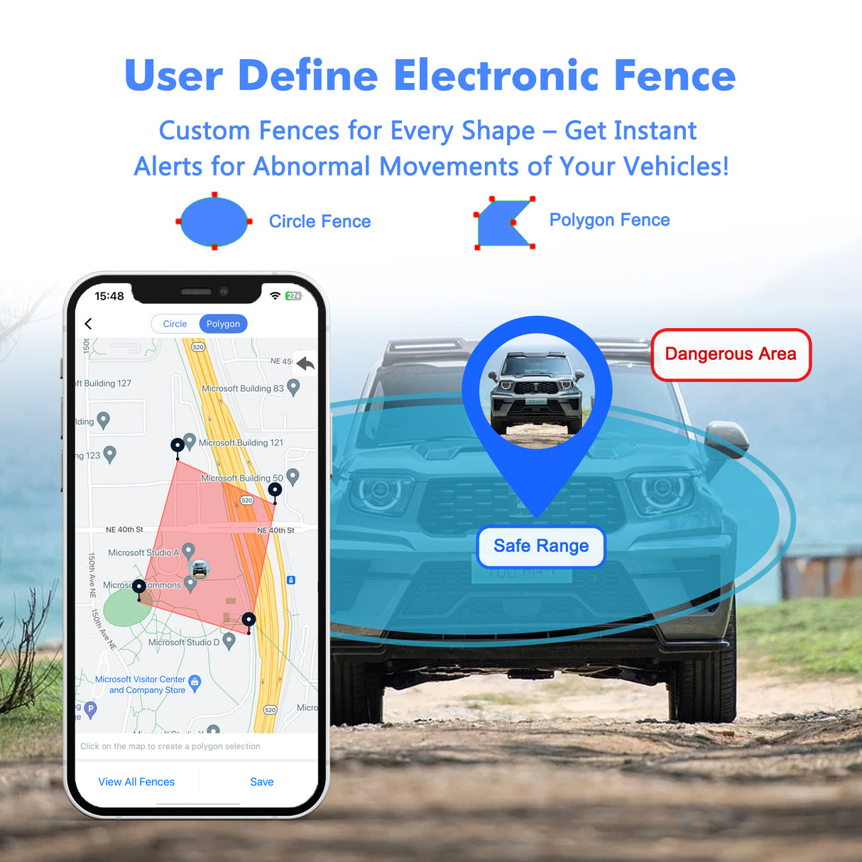 4G GPS Tracker for Car/Moto/Luggage - Waterproof, Real-time Tracking 30 Days Battery Life, Remote Control via Trial App.