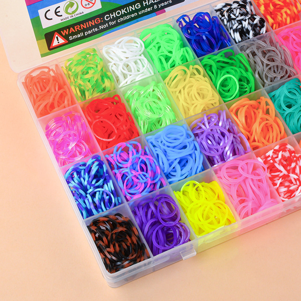 40Grids Rainbow Loom Bands Rubber Bracelet Making Kit S Clips Beads DIY Toys