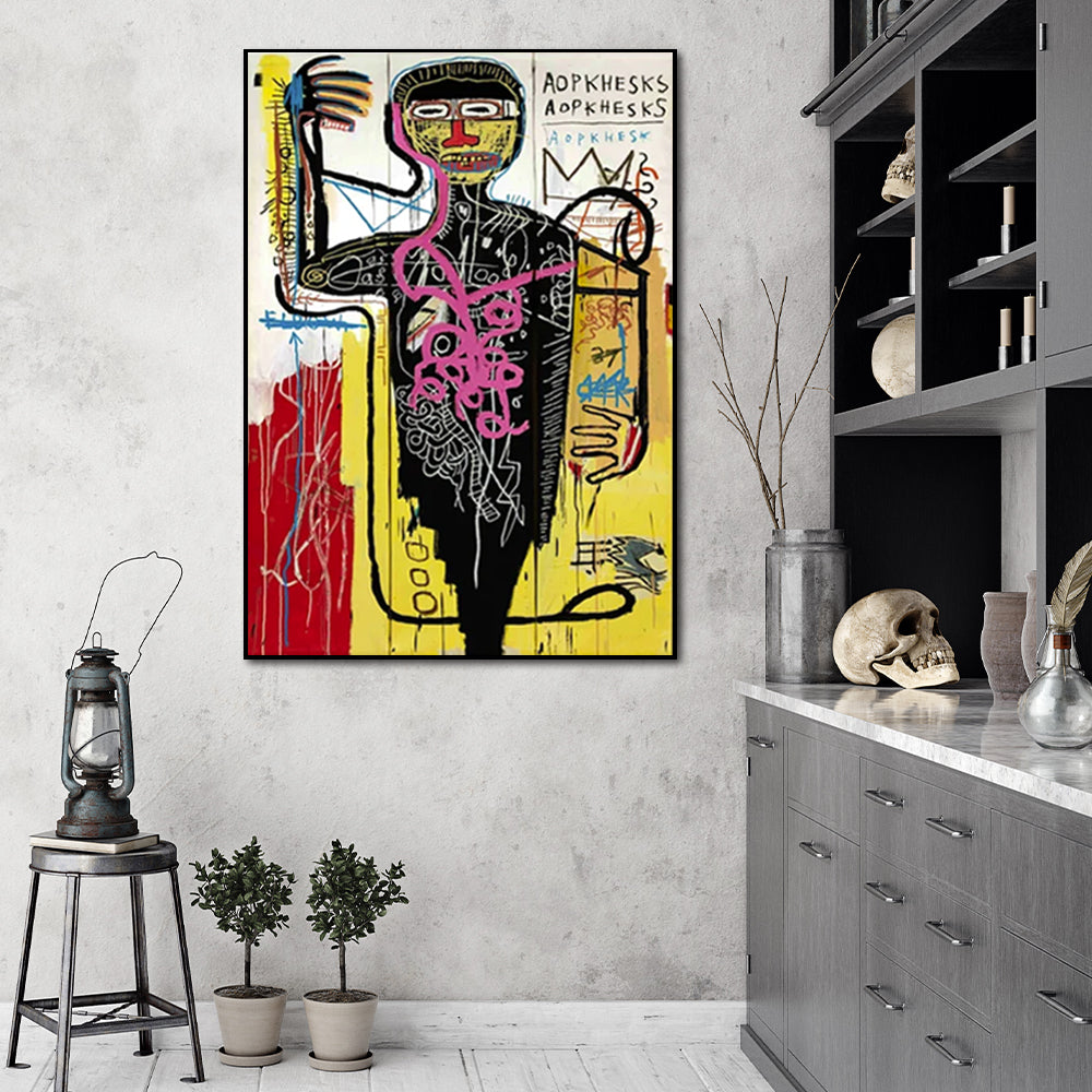 Wall Art 50cmx70cm Versus Medici Black Frame Canvas