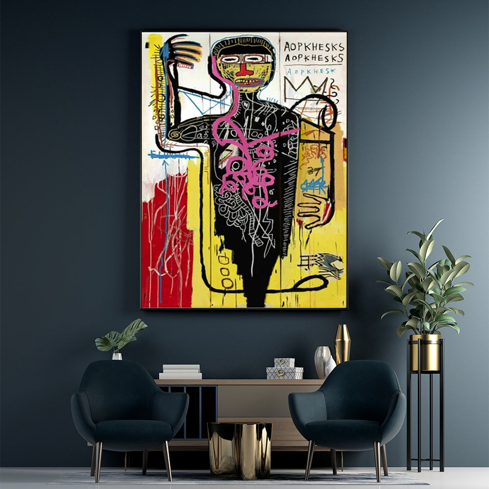 Wall Art 50cmx70cm Versus Medici Black Frame Canvas