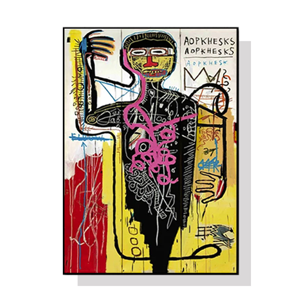 Wall Art 50cmx70cm Versus Medici Black Frame Canvas
